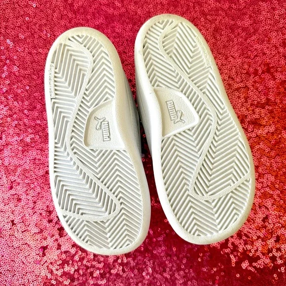 💟PUMA Smash 3.0 Purple Glitter Toddler Velcro Closure Sneakers - Picture 5 of 10